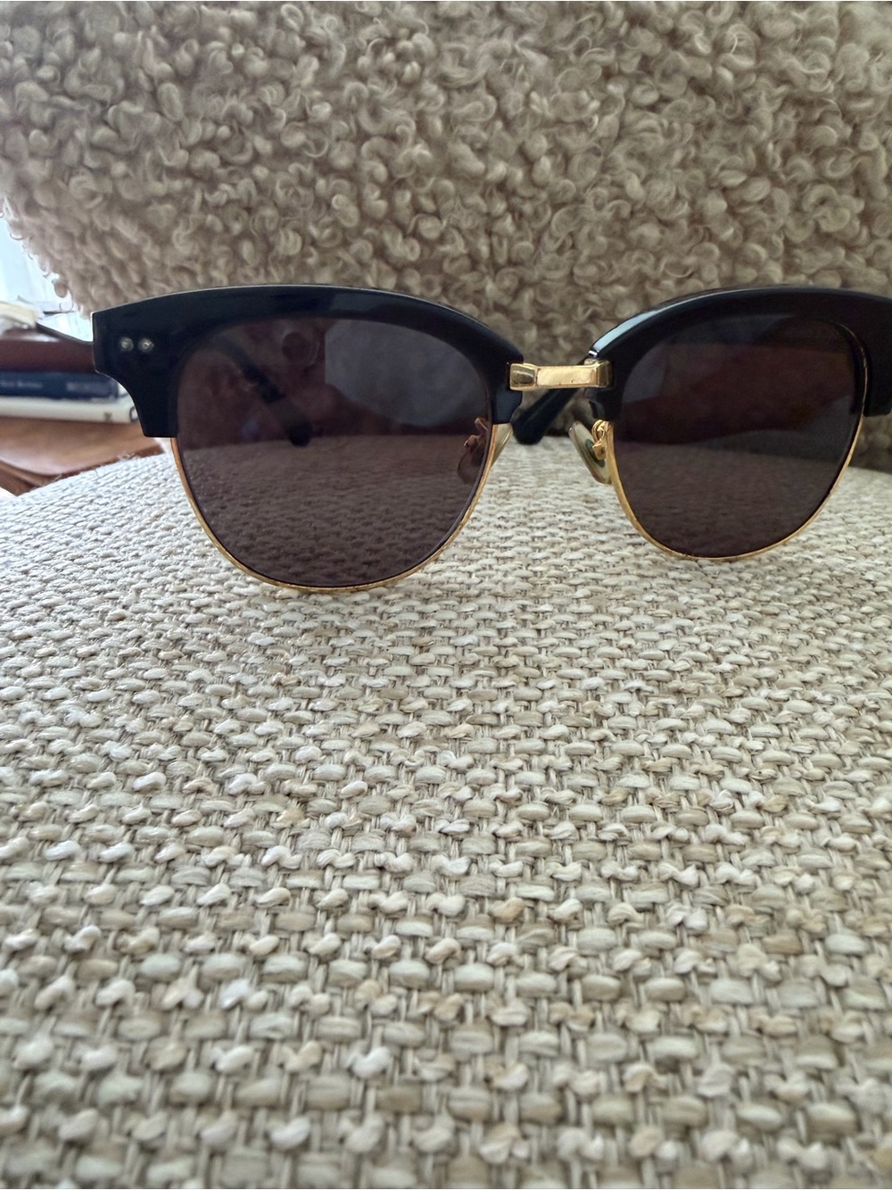 Gentle Monster Second Boss - Black and Gold Sunglasses